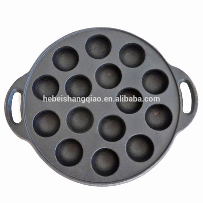 Round Pre-seasoned Cast Iron Takoyaki Pan