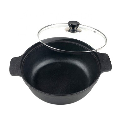 Pre-seasoned Cast Iron Chafing Dish Braised Cooking Pot Hot Pot