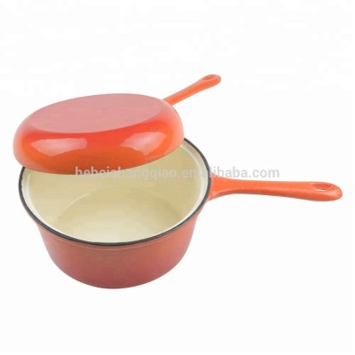 Double Use Enamel Cast Iron Sauce Pan for Kitchen