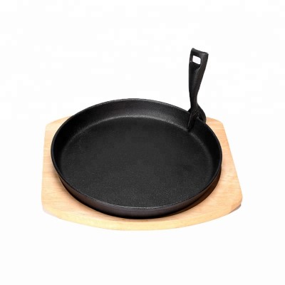 Wholesale Fajita Platter set Sizzler Plate Steak Plate Pre-seasoned Cast Iron Sizzling Plate